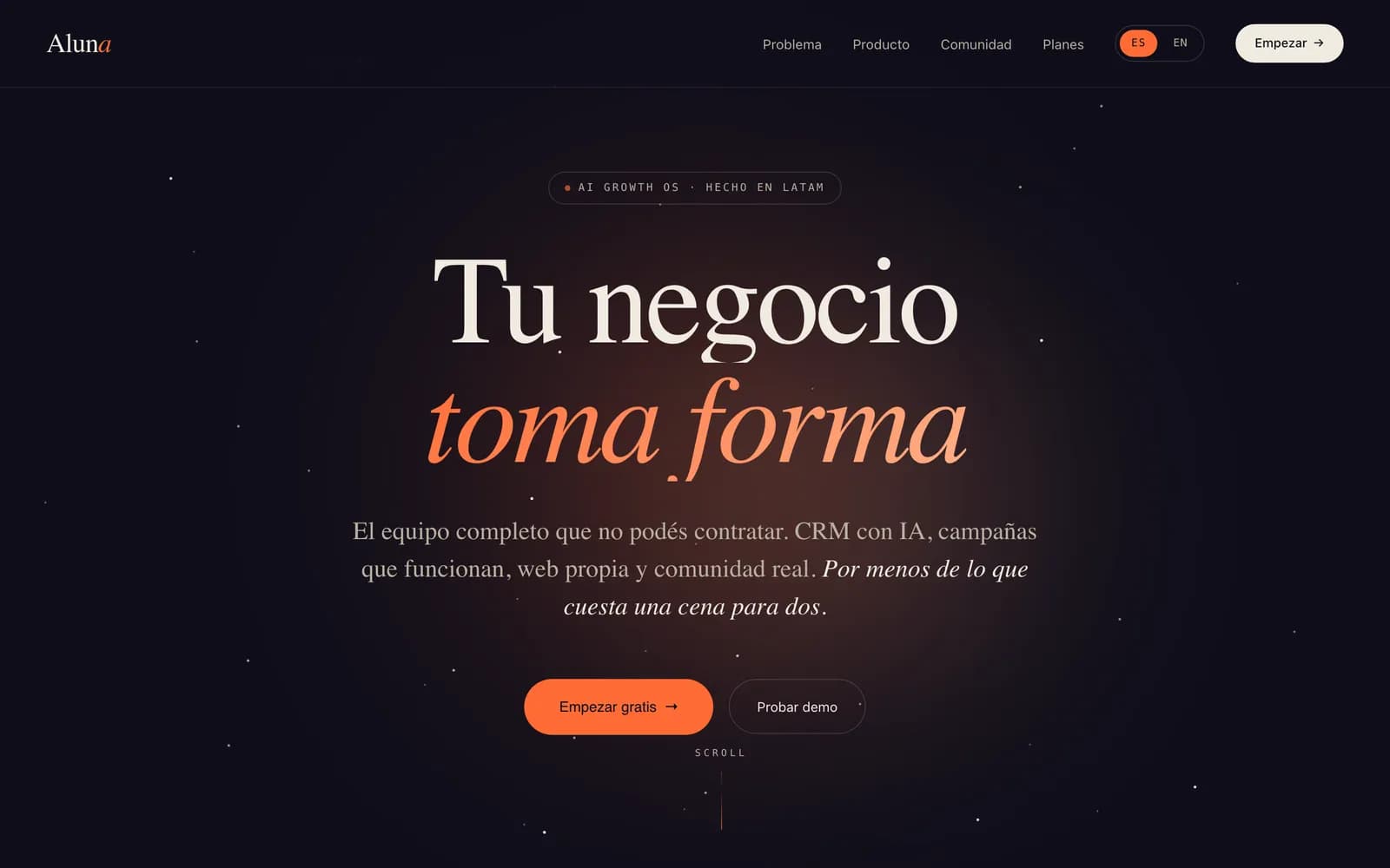 Aluna — Growth OS con IA