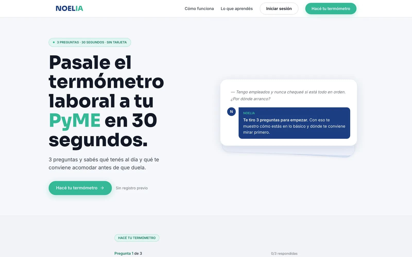 Noelia — Landing + diagnóstico